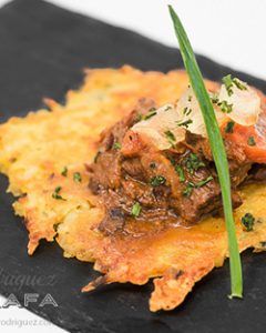 Fotografía de alimentos de una tapa para el concurso de tapas en el Grove.